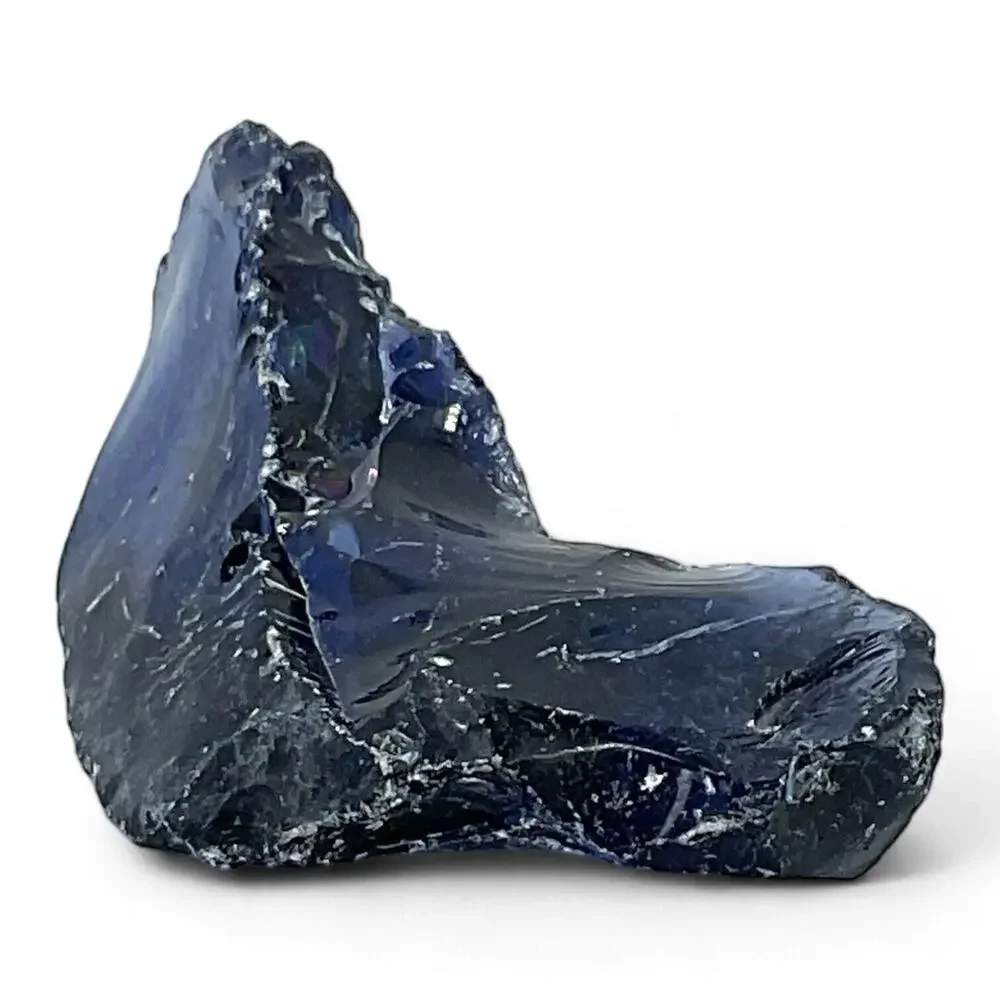 Cobalt Art Glass Cullet Glowing Translucent Manganese Slag Glass #4GL173‎